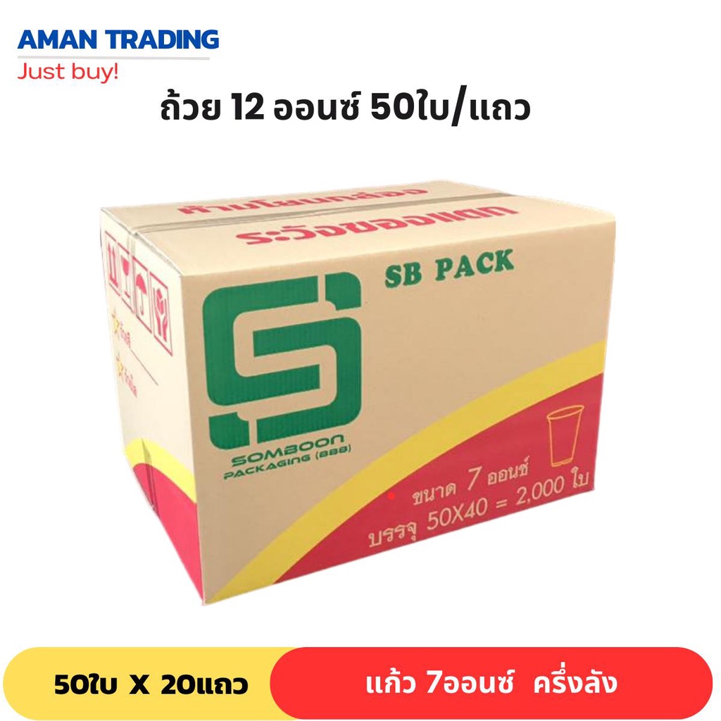 [ส่งเร็ว] แก้วน้ำ 7 ออนซ์  เรียบ   50ใบ/แถว