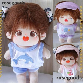 Rosegoods1 ชุดเสื้อกีฬาบาสเก็ตบอลลําลอง ผ้าฝ้าย 20 ซม. และกางเกงตุ๊กตา BJD 1/12