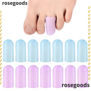 Rosegoods1 4 ชิ้น ป้องกันนิ้วเท้า บรรเทาอาการปวดเท้า ความยืดหยุ่นสูง ระบายอากาศ นิ้วเท้า