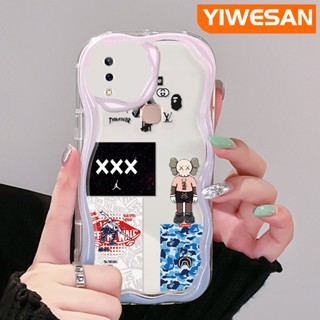 เคสโทรศัพท์มือถือแบบใส ลายกราฟฟิตี้ หุ่นยนต์แนวสตรีท สีครีม สําหรับ VIVO Y85 V9 V9 Youth V9 Pro Y85A Z1i Z3x