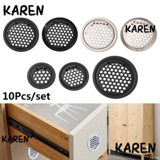 Karen ฝาครอบช่องระบายอากาศ สเตนเลส อุปกรณ์เสริม สําหรับตู้เสื้อผ้า บ้าน 10 ชิ้น