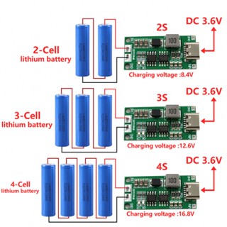 บอร์ดโมดูลแบตเตอรี่ Dc 3.7V 5V Li-Ion Charger Type-C 1 ชิ้น