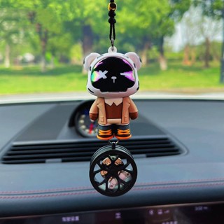 New Original Trendy Cool Bear Car Car Pendant Creative Cute Automobile Hanging Ornament Rearview Mirror Ornaments inside Car xTx6