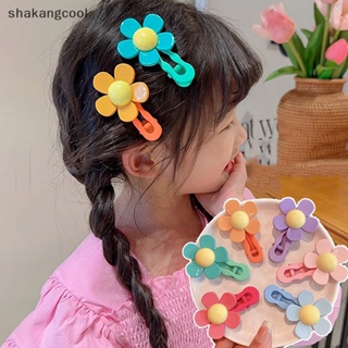 Shakangcool กิ๊บติดผม ลายดอกไม้น่ารัก สีแคนดี้ แฟชั่นฤดูร้อน สําหรับเด็กผู้หญิง 2 ชิ้น SGL