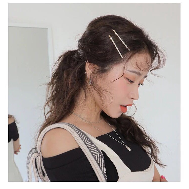 กิ๊บติดผม ไข่มุก แฮนด์เมด / ปิ่นปักผม ทรงเรขาคณิต ดอกไม้ เครื่องประดับผม / ปิ่นปักผมอะคริลิค ทรงเรขาคณิต / กิ๊บติดผม สาวหวาน เครื่องประดับผม