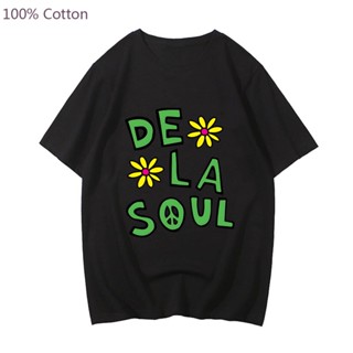 เสื้อยืด พิมพ์ลายการ์ตูนอนิเมะ De La Soul มังงะน่ารัก สไตล์สตรีท