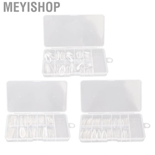 Meyishop 300 PCS Full Cover Nail Tips Ballerina Almond Shaped Drop Lasting