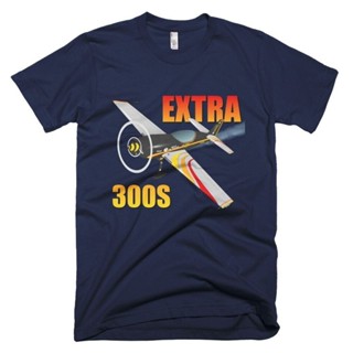 Extra 300S (สีดํา) เสื้อยืด ลายเครื่องบิน             