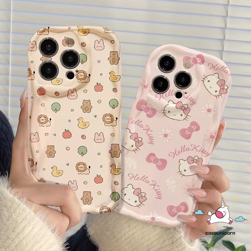 เคสโทรศัพท์มือถือ ลายการ์ตูนคิตตี้น่ารัก สําหรับ Oppo A12 A16 A15 A55 A5 A54 A95 A3s A76 A1k A78 A57 A17 A17k A7 A16s A54s A74 A96 A5s A16E Reno 6 8T 4F 5F A16K A77 A31 A77s