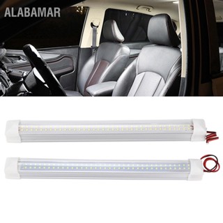 ALABAMAR 12V 72LED ไฟภายในแถบแถบไฟสีขาวสวิตช์เปิด/ปิดสำหรับรถตู้รถบรรทุกรถพ่วงเรือคาราวาน