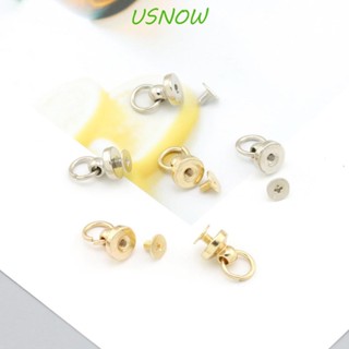 Usnow กระเป๋าหนังใส่โทรศัพท์มือถือ ประดับหมุด สไตล์พังก์ DIY