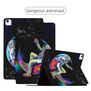 การ์ตูน คดี Huawei MediaPad M5 lite M6 10.8 10.1 8.4 8.0 พลิกฝา ปกป้องเปลือก Starry Sky Astronaut Plane Cartoon Flip Cover With dormancy Soft TPU Phone Case