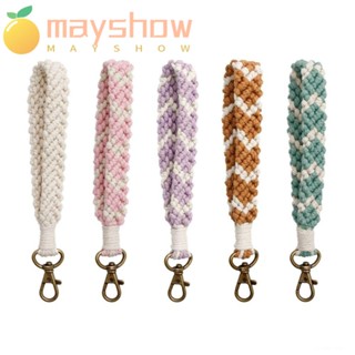 Mayshow พวงกุญแจถัก ผู้หญิง พวงกุญแจเชือกเส้นเล็ก