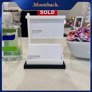 &lt;moonback&gt; กระเป๋าใส่นามบัตรอะคริลิค ความจุ 50 ช่อง ดูแลรักษาง่าย สําหรับโต๊ะทํางาน ออฟฟิศ