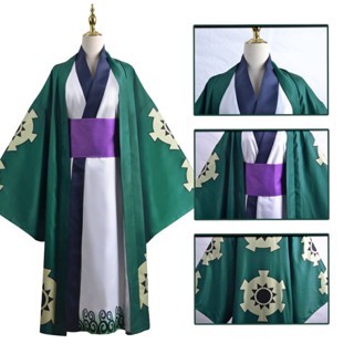 ชุดคอสเพลย์วันพีช Wano Country Zoro Juro Yukata Kimono