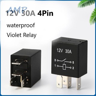 ⚡NEW 8⚡12V 30A 4PIN Relay 1pc Violet Relay 12VDC 30A 4PIN 1.3W All Copper Coils