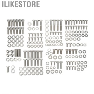 Ilikestore Engine Hex Bolt Kit Stainless Steel Small Block Bolts Nut  for SBC 265 283 305 327 350 400