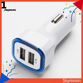 Skym* อะแดปเตอร์ที่ชาร์จ USB 21A พอร์ตคู่ LED สําหรับ iPhone iPad Samsung Galaxy