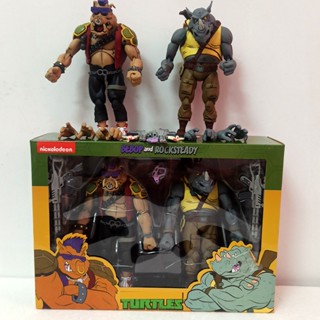 Neca TMNT เครื่องหั่นนินจาเต่า Michelangelo Foot Solder Donatello Krang Bebop Rocksteady Turtle Figure Action