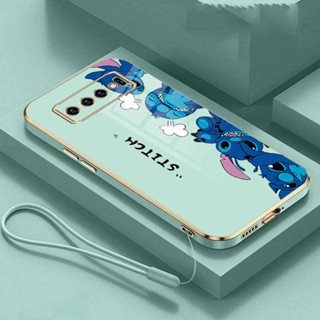 Samsung Galaxy J7 Prime Pro J6 J4 Plus J5 Pro Stitch เคสโทรศัพท์ ป้องกันเลนส์เต็มรูปแบบ ขอบตรง ชุบยาง เคส