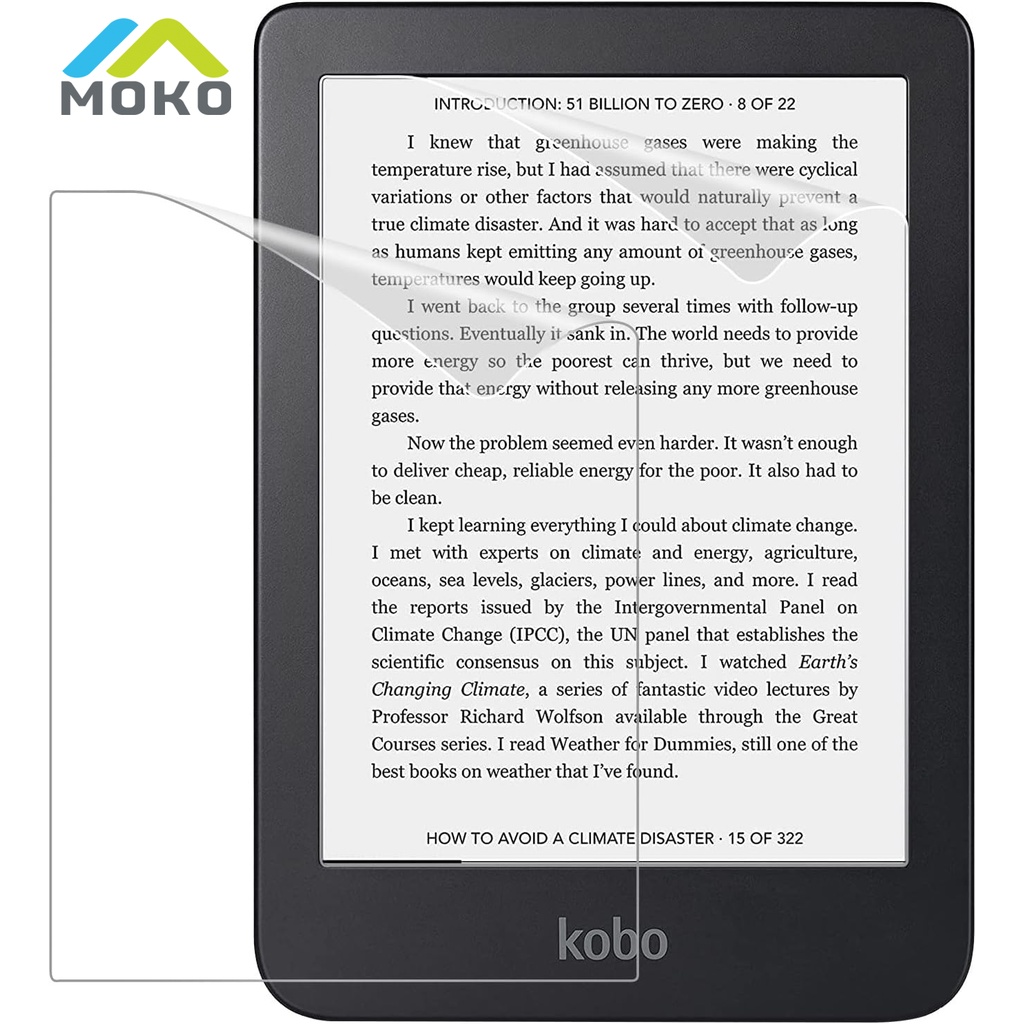 Moko 2-Pack Screen Protector สําหรับ Kobo Clara Color 6Kobo Clara BW 6Kobo Clara 2024/Kobo Clara 2E 