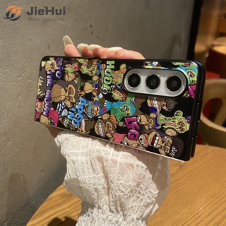 Jiehui เคสโทรศัพท์มือถือ PC ลายลิง สีดํา สําหรับ Samsung Z Fold5