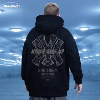 เสื้อกันหนาวลําลอง มีฮู้ด แบบสวม ทรงหลวม ขนาดใหญ่ แฟชั่นฤดูใ…