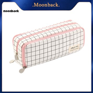 &lt;moonback&gt; กล่องเครื่องเขียน ผ้าแคนวาส มีซิป ใส่ปากกาได้