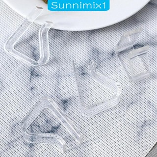 [Sunnimix1] คลิปหนีบผ้าปูโต๊ะ แบบใส ใช้ซ้ําได้ ทนทาน สําหรับปิกนิก ตั้งแคมป์ 4 ชิ้น