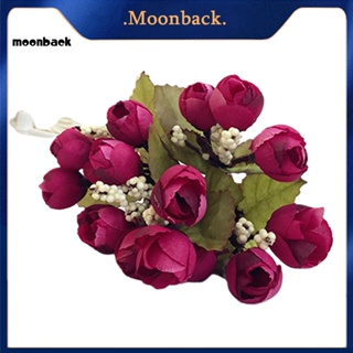 &lt;moonback&gt; ช่อดอกกุหลาบประดิษฐ์ 15 ดอก สําหรับตกแต่งบ้าน งานแต่งงาน 1 ชิ้น