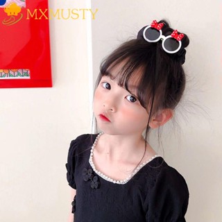 Mxmusty ยางรัดผมแฟชั่น รูปโบว์น่ารัก ผ้าเรซิน สําหรับเด็กผู้หญิง