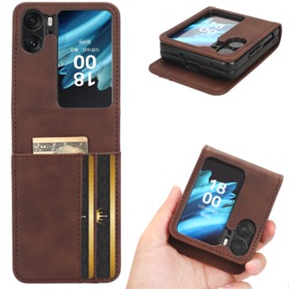 เคสโทรศัพท์หนัง ฝาพับ พร้อมช่องใส่บัตร สําหรับ OPPO Find N2 Flip Case Cover Premium Wallet Flip Multi-card slot Cover For OPPO Find N2 Flip 5G Phone Case