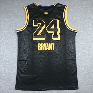 เสื้อกีฬาบาสเก็ตบอล ปักลาย NBA Lakers 24 Mamba สีดํา แบบสากล สําหรับผู้ชาย 561239