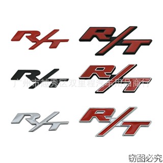 R R R/T สติกเกอร์โลโก้ R/T โลหะ สําหรับตกแต่งรถยนต์ Dodge R/T