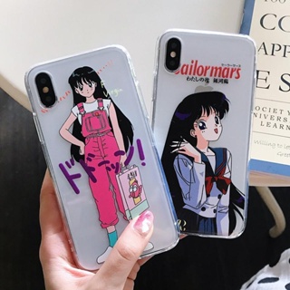 Pretty Girl Warrior Sailor Mars Phone Case For Iphone12pro Max Phone Case Xsmax Apple 13 Transparent Soft Case 7p 11