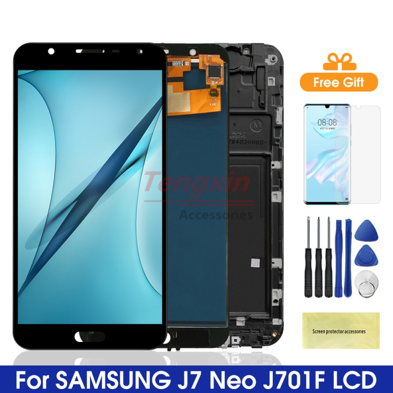 5.5 J701 Lcds สําหรับ SAMSUNG Galaxy J7 Neo จอแสดงผล LCD พร้อมหน้าจอสัมผัสสําหรับ Samsung J701 J701F