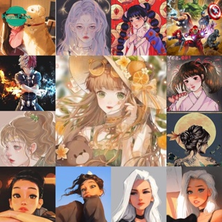 【ราคาถูกที่สุด】ภาพวาดปักเพชร ลายการ์ตูนเด็กผู้หญิง 5D ขนาด 30x30 ซม. 30x40 ซม. สําหรับตกแต่งบ้าน DIY