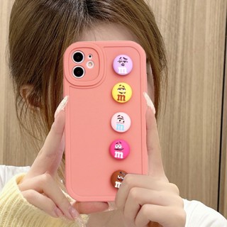 เคสซิลิโคนนิ่ม ลายการ์ตูนถั่ว M 3D สําหรับ iPhone 11 12 13 14 Pro MAX Plus Mini X XR XS MAX 6 S 7 8 Plus SE 2020 11Pro 12pro 13Pro
