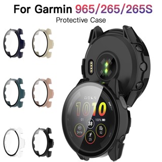 เคส Garmin Forerunner 265 265S เคส เคสป้องกันรอบด้าน 360° เคสแบบเต็มจอ เคส Garmin Forerunner 265 265S music เคส เคสป้องกัน เคส Forerunner 265 265S เคส เคสเต็มจอ