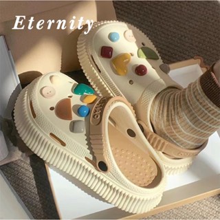 Eternity  รองเท้าแตะผู้หญิง รองเท้าหัวโตผู้หญิง ส้นหนา สำหรับผู้หญิง 2023 ใหม่ Korean Style ทันสมัย Stylish Trendy B21H0DY 36Z230909