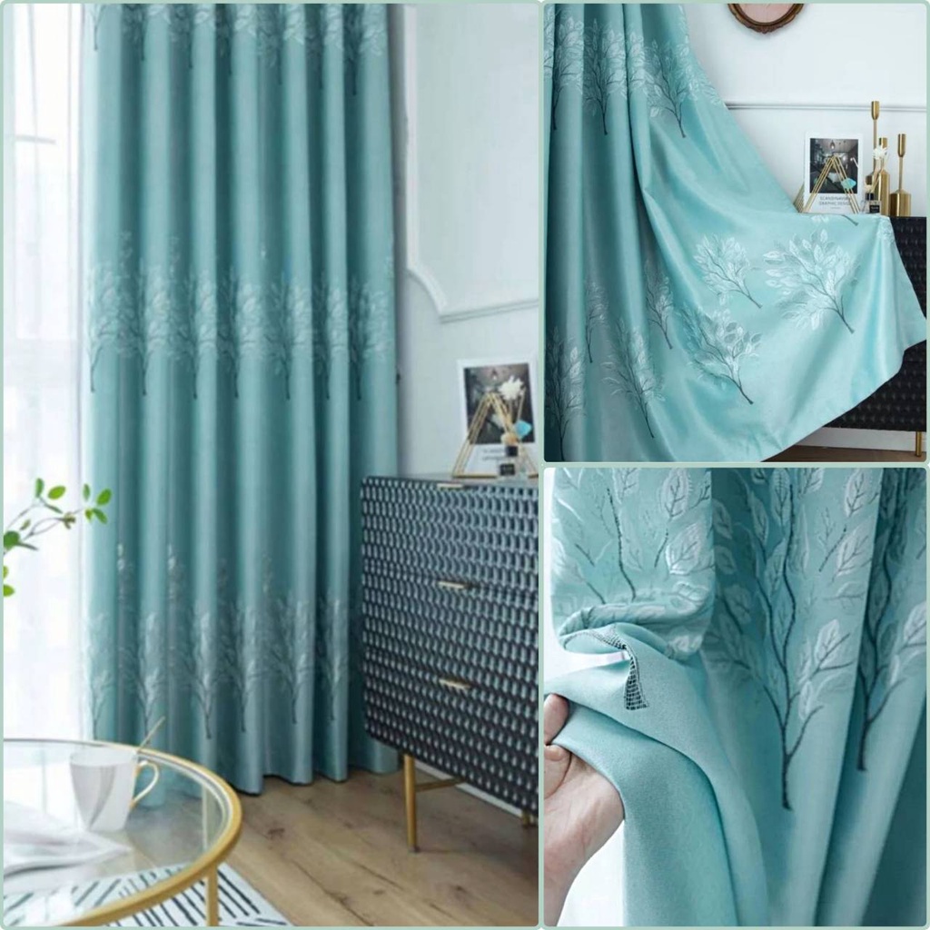ผ้าม่านทึบ *ลื่นคล้ายผ้าแพร* ปิดแสงได้ดี สวยงดงามตามรีวิว ผ้าม่านหน้าต่าง ม่านประตู กันUVได้ ลดร้อน ม่านสีสวย พร้อมส่งไว - รูปที่ 4