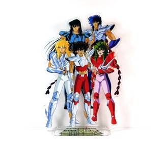 โมเดลฟิกเกอร์อะคริลิค Saint seiya group seiya Shiryu Hyoga Shun Ikki GM สําหรับตกแต่งเค้ก