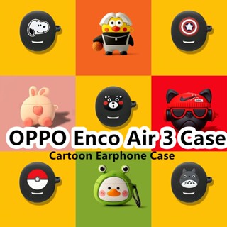 【จัดส่งรวดเร็ว】เคสหูฟัง แบบนิ่ม ลายการ์ตูน สีพื้น สําหรับ OPPO Enco Air 3 OPPO Enco Air 3