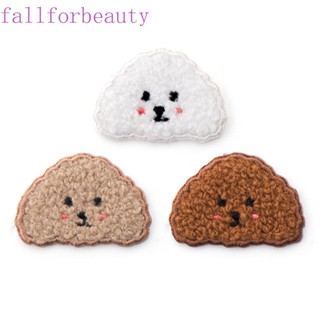 Fallforbeauty สติ๊กเกอร์ลายการ์ตูนหมีสําหรับตกแต่งเสื้อผ้า