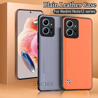 เคสโทรศัพท์มือถือ หนัง PU ซิลิโคนนิ่ม ผิวด้าน หรูหรา สําหรับ Xiaomi Redmi Note 12 Pro + Plus 4G 5G Note12 Not 12 Pro