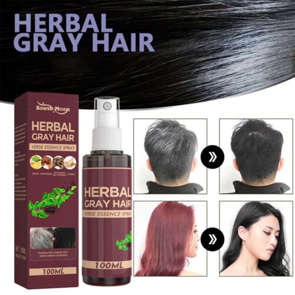 Herbal Grey Hair Reversing essence spray stimulates hair growth to prevent hair loss boxed (100ml)