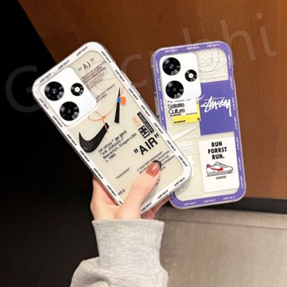 ใหม่ พร้อมส่ง เคสโทรศัพท์มือถือ ซิลิโคนนิ่ม ใส ลายสัญลักษณ์แฟชั่น NFC สําหรับ Realme C53 C55 Air Max REALMEC53 2023