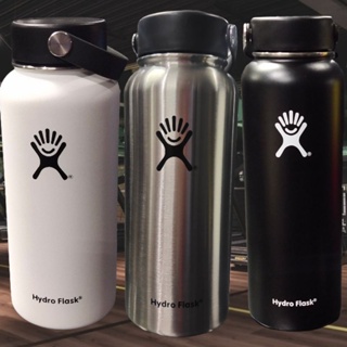 Hydro flask ขวดน้ําดื่มสเตนเลส ปากกว้าง 32 ออนซ์ 40 ออนซ์ พร้อมฝาปิด ยืดหยุ่น จุน้ําได้เยอะ