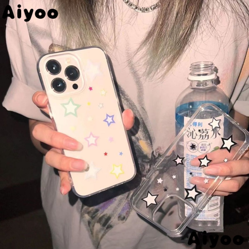 เคสโทรศัพท์มือถือนิ่ม แบบใส ลายดาว สไตล์ใหม่ สําหรับ Apple 13 xs promax11 8plus xrproเคสโทรศัพท์มือถือ สําหรับ Iphone 1214 /hyex