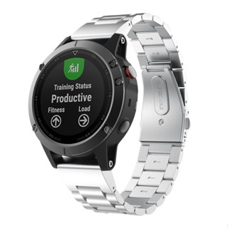 สายนาฬิกาข้อมือ สเตนเลส โลหะ ขนาด 26 มม. สําหรับ Garmin Fenix 5X